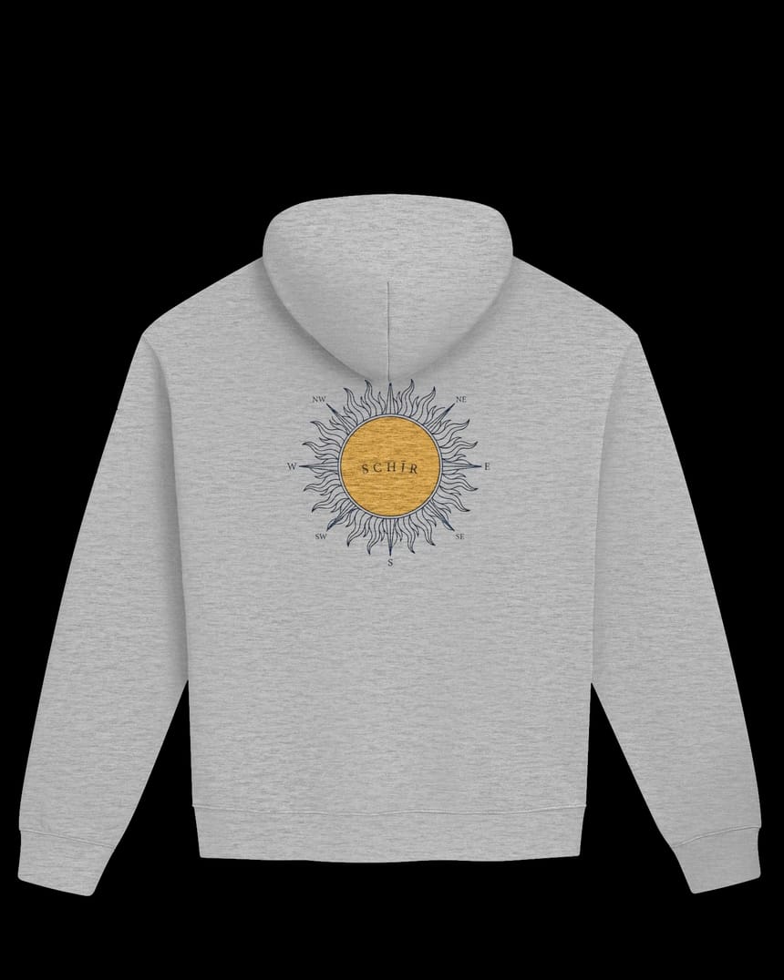 BEARING HOODIE — art side, back print on black