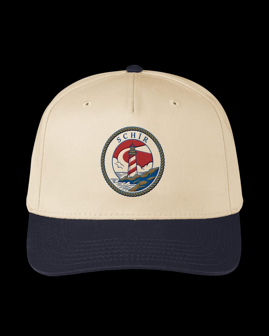 KEEPER HAT — front, wave badge, on black