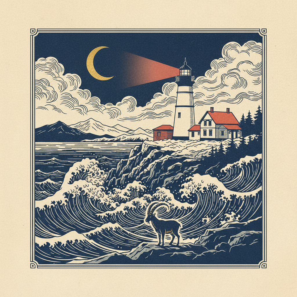 Portland Head Light — ukiyo-e